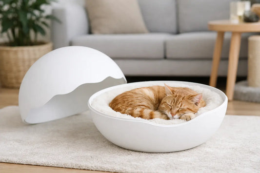 Removable Eggshell Cat Bed at Pet Haven Co.