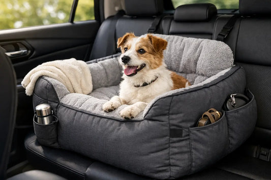 Multifunctional Pet Car Bed with Thick Cushion