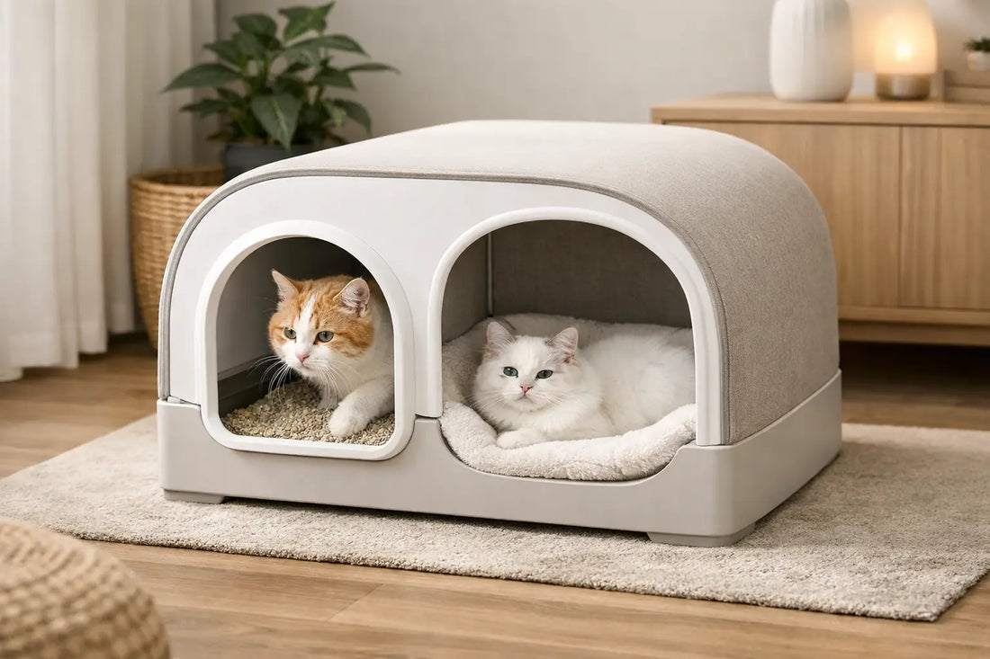 Cat Litter Villa Semi-Enclosed Washable Cat House