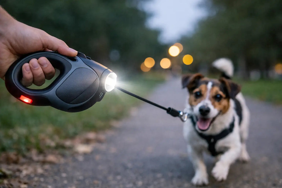 Retractable Dog Leash with LED Lights