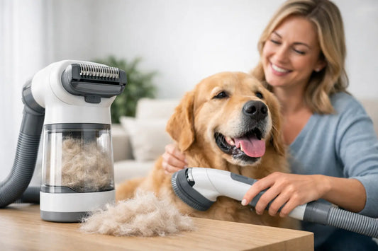 Pet Shaver Comb Suit with Hair Suction