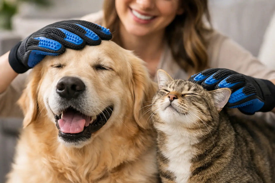 Silicone Pet Massage Grooming Gloves | Pet Haven